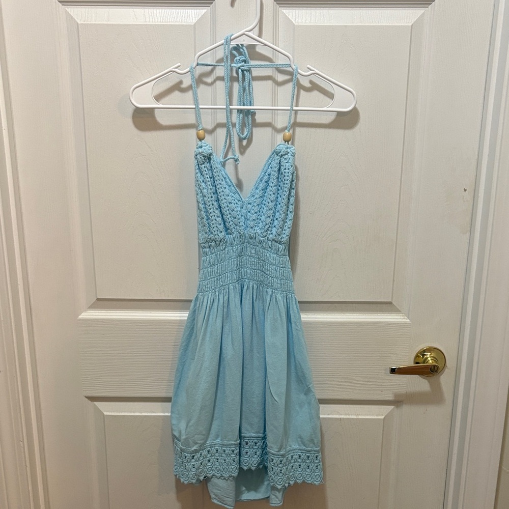 Elegant Light Blue Summer Dress